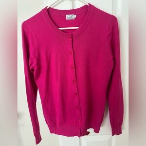 Cielo Women's Bright Fuchsia Button-Front Cardigan